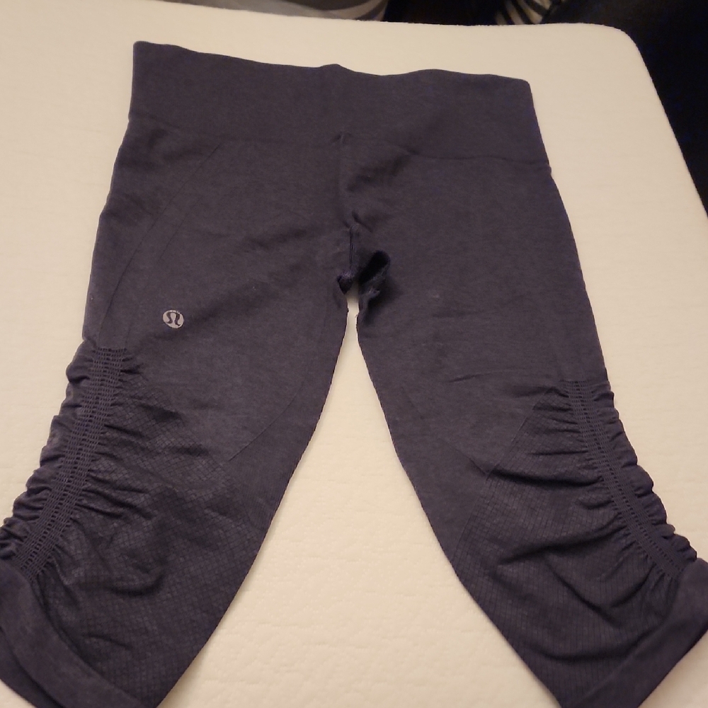 lululemon athletica Charcoal Leggings with Ruched Detail